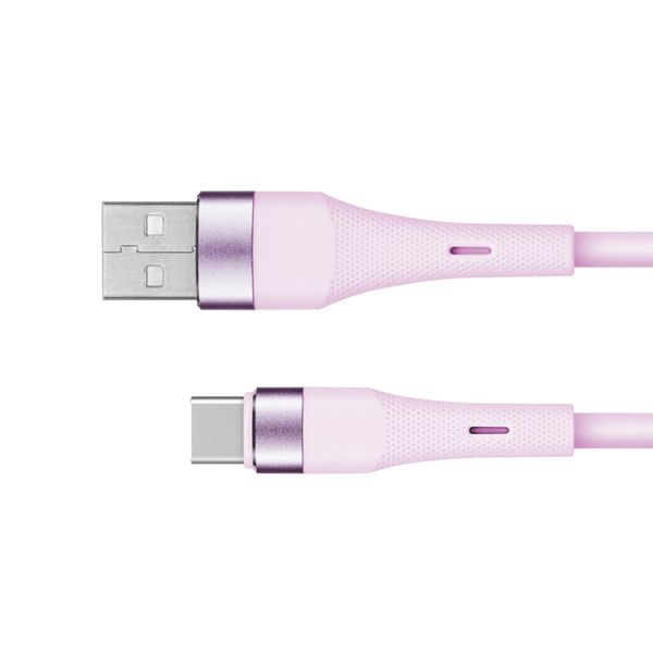 Kábel KRUGER & MATZ KM1268-1P Basic USB/USB-C 1m Pink