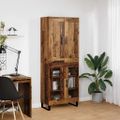 vidaXL Highboard 2 ks Staré drevo 69,5 x 34 x 180 cm