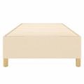 vidaXL Posteľný rám s boxspringom krémová 100x200 cm látka