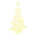 vidaXL Vianočný stromček 100 LED Teplá biela 120 cm Akryl