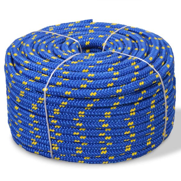 vidaXL Lodné lano, polypropylén, 12 mm, 50 m, modré