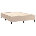 vidaXL Boxspring posteľ matrac a LED kapučínová 140x200 cm umelá koža
