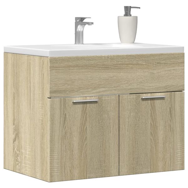vidaXL Skrinka pod umývadlo, dub sonoma 60x38,5x46cm, kompozitné drevo