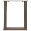 vidaXL Nohy konferenčného stolíka v tvare U, 2 ks, prírodná oceľ, 38 x (42-43) cm, oceľ