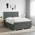vidaXL Posteľ boxspring s matracom Tmavosivá 140 x 190 cm Látka