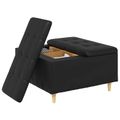 vidaXL Ottoman s Úložným Priestorom Čierny 80 x 80 x 45 cm Umelá koža