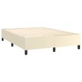 vidaXL Boxspring posteľ s matracom krémová 140x190 cm umelá koža