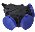 Zásuvka rozbočka 3x 230V (2P + Z /16A/230V AC), IP44 ORNO OR-AE-13209