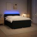 vidaXL Posteľ boxspring s matracom Čierna 180 x 200 cm Látka