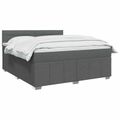 vidaXL Posteľ boxspring s matracom Tmavosivá 140 x 200 cm Látka