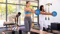 Rehabilitačná pilates mierka REBEL ACTIVE RBA-3103-BL 25 cm modrá