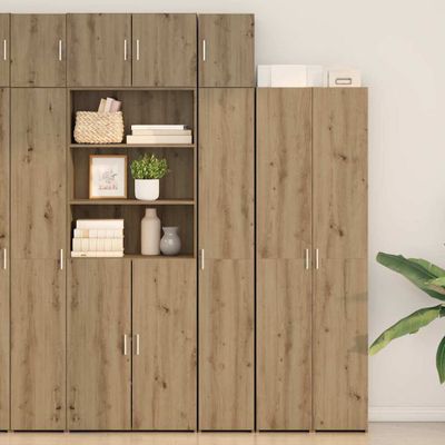 vidaXL Úložný kabinet so policami Dub artisan 30 x 42,5 x 225 cm