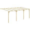 vidaXL Pergola k stene domu 6x3x2,1 m, drevo