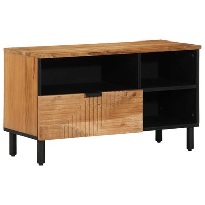 vidaXL TV skrinka s poličkou Hnedá 80 x 33 x 46 cm Masívne mango drevo