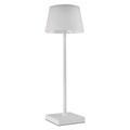 LED stolná lampa KATIE, dobíjacia, biela