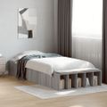 vidaXL Posteľný rám sivý dub sonoma 75x190 cm kompozitné drevo