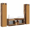 vidaXL Sada kúpeľňového nábytku 5 ks Staré drevo 33 x 34,5 x 160 cm