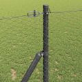 vidaXL Hexagonálny plotový základ 25 x 1 m PVC potiahnutá oceľ Sivá