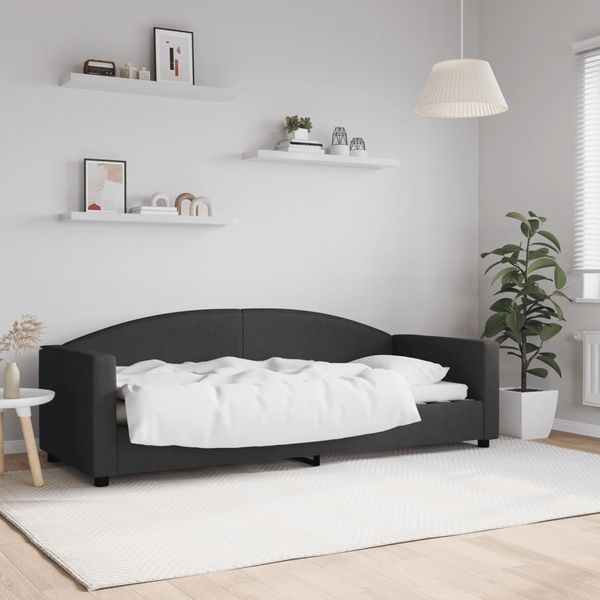 vidaXL Posteľný rám čierny 80x200 cm látka