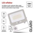 LED reflektor GLARO EMOS ZS2344W s pohybom čidlom, 50 W, biela, IP54, 5000 lm, neutrálna biela