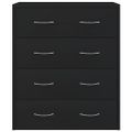 vidaXL Komoda so 4 zásuvkami 60x30,5x71 cm čierna