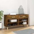 vidaXL Botník dymový dub 102x35x55 cm spracované drevo