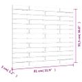 vidaXL Nástenné čelo postele medovohnedé 81x3x91,5 cm masívna borovica