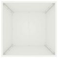 vidaXL Záhradný kvetináč Biela 50 x 50 x 15 cm Studený valcovaný oceľ