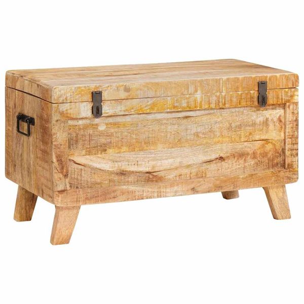 vidaXL Úložná krabica s úložiskom 70 x 35 x 40 cm mangový masív