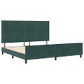 vidaXL Posteľ s pružinovým rámom Tmavozelená 200 x 200 cm Zamat