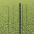 vidaXL Euro oplotenie s pilierom 10 x 1,4 m PVC potiahnutá oceľ Sivá