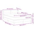 vidaXL Posteľ s pružinovým rámom Modrá 200 x 140 cm látka