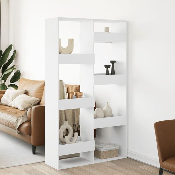 vidaXL Deliaca stena biela 100x33x175 cm kompozitné drevo