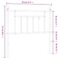 vidaXL Kovové náhradné čelo postele biele 90 cm