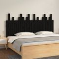 vidaXL Nástenné čelo postele čierne 166x3x80 cm masívna borovica