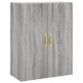 vidaXL Vysoká skrinka sivý dub sonoma 69,5x34x180 cm spracované drevo