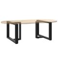 vidaXL Nohy konferenčného stolíka v tvare T, 2 ks, čierne, 60x25x(42-43) cm, oceľ
