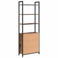 vidaXL Knižnica 6 úrovní 60 x 24 x 161 cm Kompozitné drevo Dymová dub