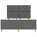 vidaXL Rám postele s čelnou doskou Tmavo šedá 140 x 190 cm látka