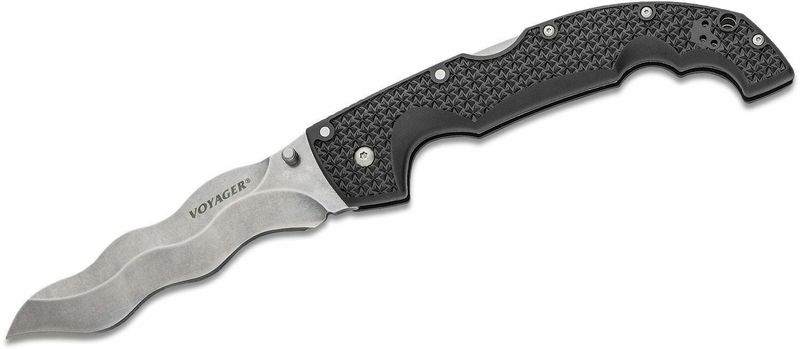 Cold Steel 29AXW Kris Voyager vreckový nôž 13,5 cm, Stonewash, čierna, Griv-Ex