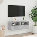 vidaXL TV nástenná skrinka betónovo sivá 80x30x30 cm kompozitné drevo