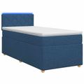 vidaXL Posteľ boxspring s matracom Modrá 80 x 200 cm Látka