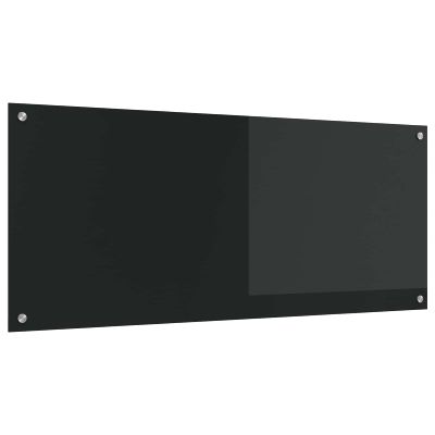 vidaXL Kuchynský obklad Čierna 120 x 50 cm tvrdené sklo
