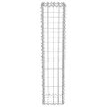 vidaXL Gabiónová stena s krytmi, pozinkovaná oceľ 20x20x100 cm