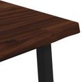 vidaXL 70 x 70 x 75 cm Pevné akáciové drevo Tmavohnedá a čierna
