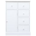 vidaXL Komoda s 10 zásuvkami biela 113x30x79 cm drevená