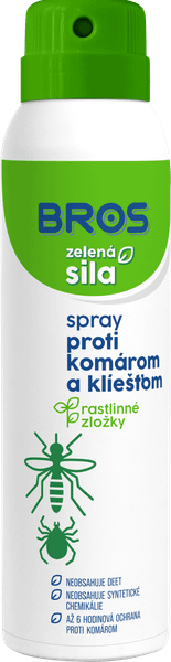 06297 Bros Zelená sila spray proti komárom a kliešťom 90 ml