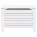 vidaXL Úložný box s vekom RANA biely 100x49x54 cm borovicový masív