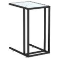 vidaXL Počítačový stolík biely mramor 50x35x65 cm tvrdené sklo