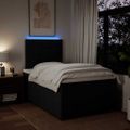 vidaXL Boxspring posteľ s matracom čierna 120x190 cm látka